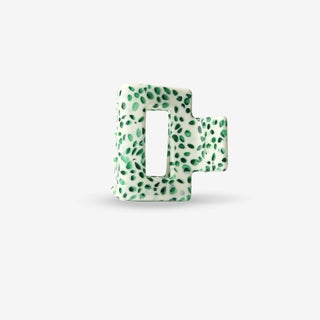 Small Hair Clip - Olive Dot