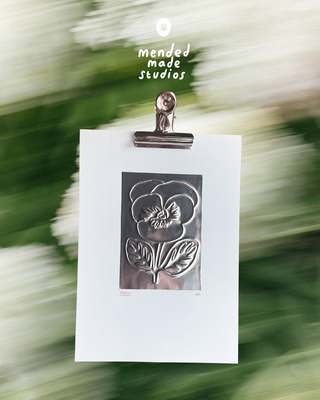 Pansy Hand Embossed Artwork