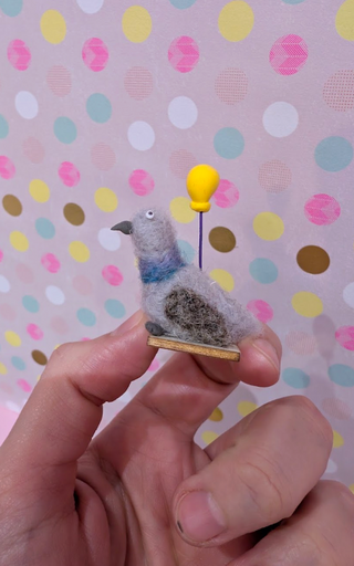 Needle Felt Party Pigeon