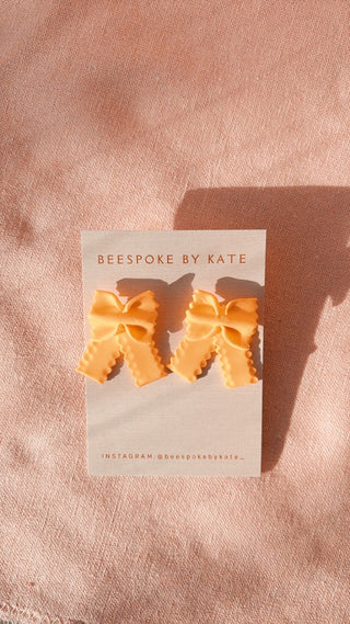 Farfalle Pasta Bow Stud Earrings