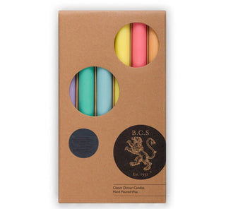 Mixed Pastel Rainbow Dinner Candles (Set of 6)