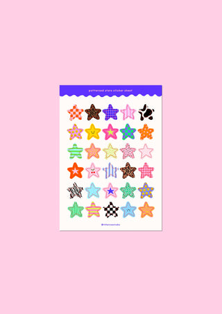 Patterned Stars Sticker Sheet