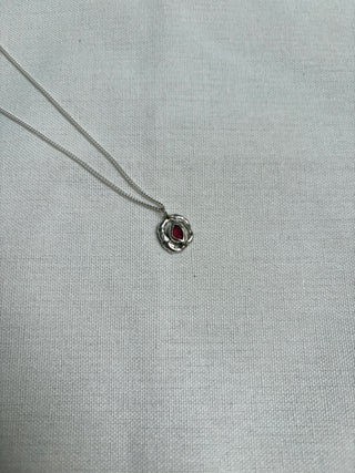 Pink organic shape necklace