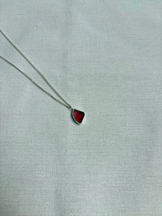 Pink sea glass necklace