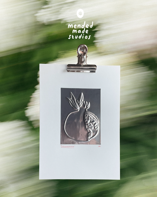 Pomegranate Hand Embossed Artwork