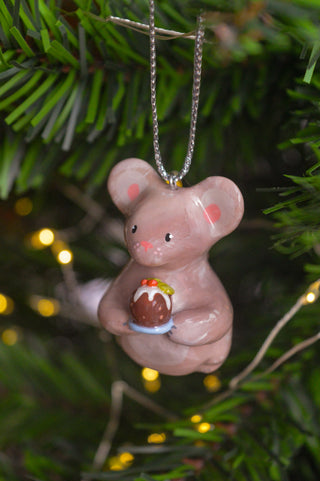 Christmas Bauble - Pudding Mouse