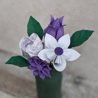 Origami Posy with Leaves