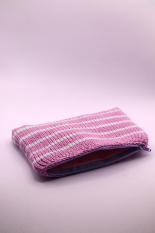 Crochet Makeup Bag - Small - Purple & Mint
