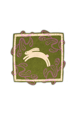 Field Bunny Glossy Sticker