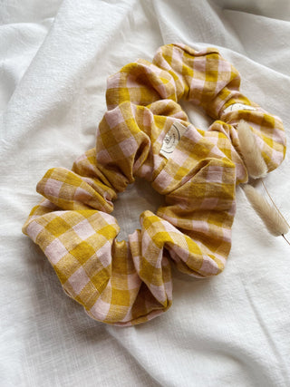 Oversized Scrunchie Rhubarb and Custard