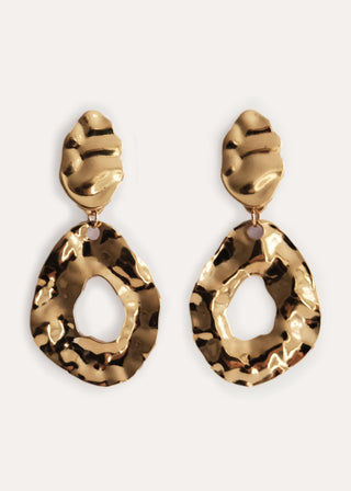Susanna Irregular Oval Drop Earrings Gold
