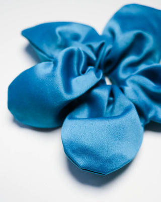 Satin flower scrunchie - mini