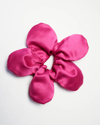 Satin flower scrunchie - mini