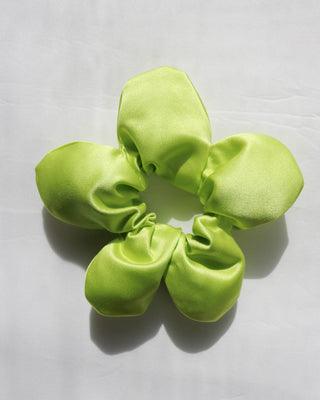 Satin flower scrunchie - mini