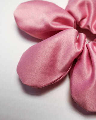 Satin flower scrunchie - mini