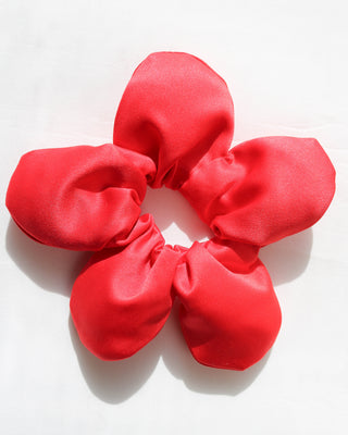Satin flower scrunchie - mini