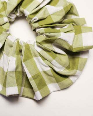 Scrunchie -  Gingham Green