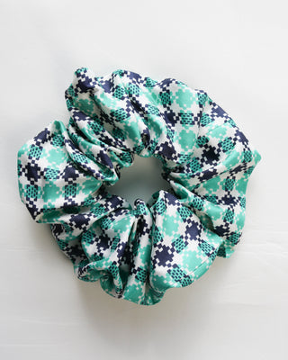 Scrunchie - Turquoise pixels