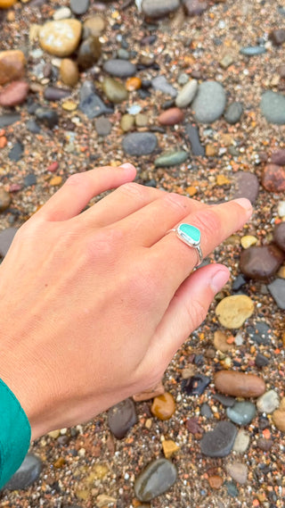 Single Adjustable Seaglass Ring