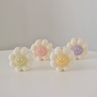 Smiley Flower Candle