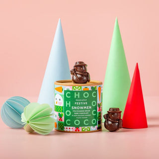 Dark Chocolate Mini Snowmen Tube