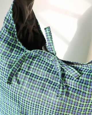 Sonia bag - Blue green houndstooth