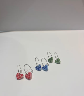 Charm Earrings - Spiral heart