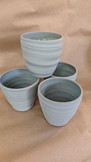 Blue Grey Spiral Cup