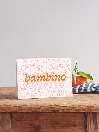 Bambino Splatterware Card