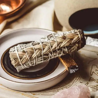 White Sage & Sweetgrass Smudge Stick