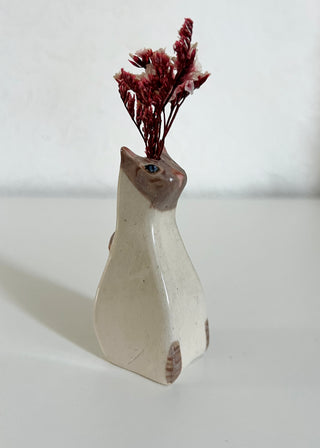 Tabby cat Vase