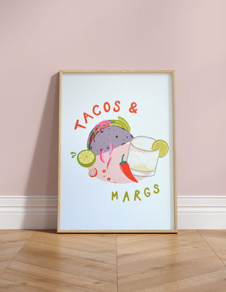 Tacos and Margs A4 print