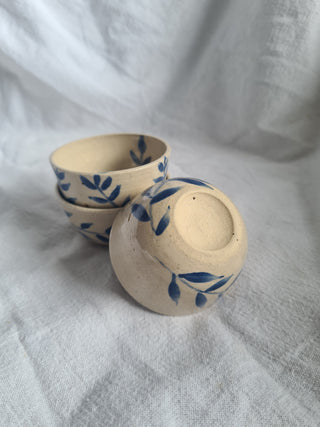 Small Blue Leaf Pinch Pot