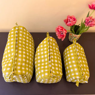 Alchemilla Check Cosmetic Bag