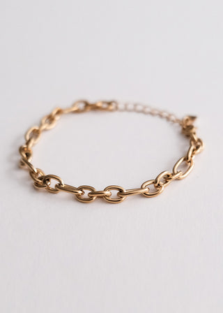 Triple Link Chain Bracelet Gold