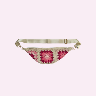 Cotton Cross Body Bag - Pink