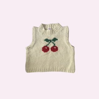 Cherry Knit Vest (Pre-order)