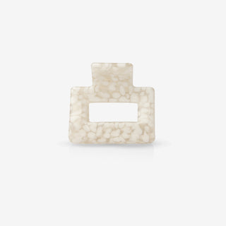 Small Hair Clip - White Dot