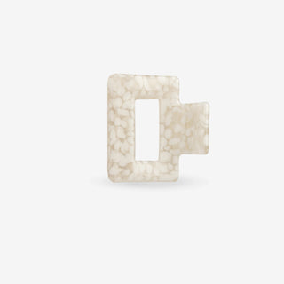 Small Hair Clip - White Dot