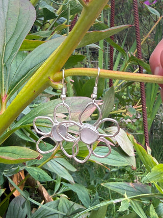 Seaglass Flower Earrings