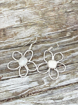 Seaglass Flower Earrings